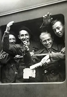 Collaborationist: Members of the Jeunes du Marschal on their way to Germ
