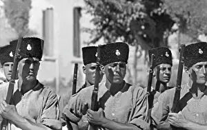 Zionist: Members of a Jewish fighting organization in Jerusalem, 1932