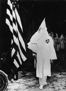 Klan: Members of the Ku Klux Klan saluting