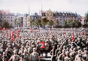 Armbands: Members of NSDAP in older grey uniforms, Nuremberg