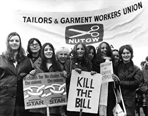 Disputes: Members of NUTGW campaigning