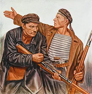 Maximov: Two members of the Red Guard, Russia