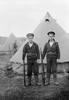 Disbanded: Two members of the Royal Naval Division