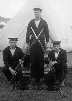 Disbanded: Three members of the Royal Naval Division
