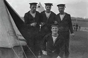 Disbanded: Four members of the Royal Naval Division