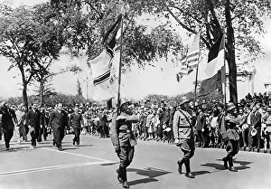 Annually: Members of the Stahlhelm at a parade for America's fallen be