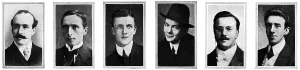 Immortalised: Members of the Titanic band that perished in the sea