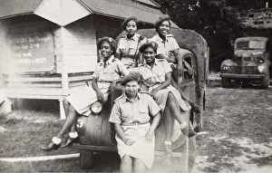 Recruiting: Five members of the West Indies Auxiliary Territorial Servic