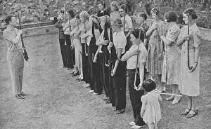 Broom: Members of the Women's Volunteer Defence Corps