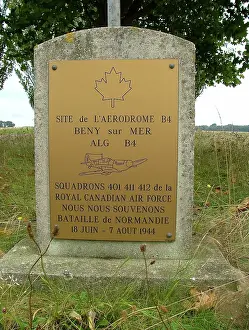 Memorial to ALG B4 Beny sur Mer Normandy