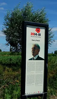 Harrys: Memorial board for Harry Patch, the last British veteran