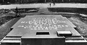Cease: Memorial plaque in the forest of Compiegne, ca. 1930