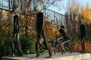 Shoah: Memorial to prisoners from Buna-Monowitz and Auschwitz