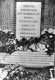 Schlageter: Memorial stone Albert Leo Schlageter
