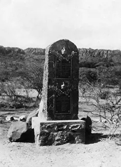 Tribes: Memorial stone for the fallen at the Waterberg, 1929