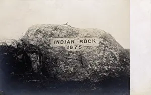 1675: Memorial stone, Quaboag, West Brookfield, Mass, USA