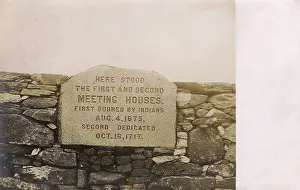 1675: Memorial stone, Quaboag, West Brookfield, Mass, USA