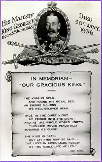 Memoriam: In Memoriam postcard - King George V