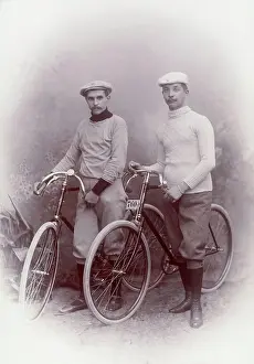 Gastein: Two men with bicycles