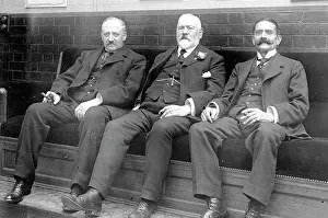 Offerton: Three men in billiard room