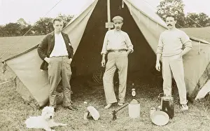 Shaggy: Three men camping with a dog