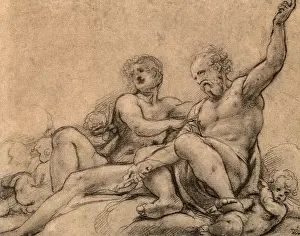 Correggio: Men with Cherubs, by Correggio