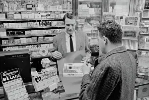 Nicotine: men - cigarettes - store - shopping - retail