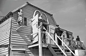 Toilets: Men at coastal storage hut