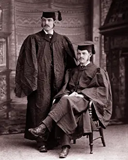 Clone: Two Men College University Grads Graduates Posing