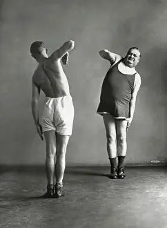 Gymnastic: Two men doing gymnastics, 1926