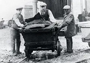 Coalmine: Men with dram, Hook Colliery, Pembrokeshire, South Wales