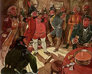 Gatherings: Men drink Brandy in Scene from Pickwick Papers