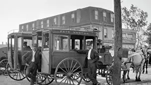 Cpc001: Two Men Drivers Looking at Camera and Horse Drawn