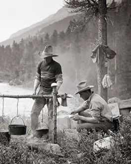 Dude: Two Men Dude Ranch Trail Guide Cowboys Together