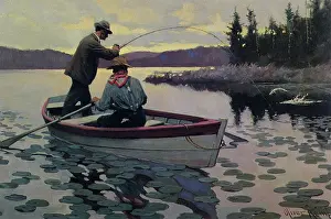 Sculls: Men Fishing