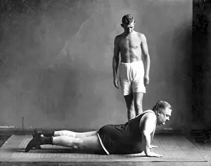 Gymnastic: Two men at the gym, 1926