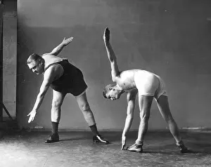 Gymnastic: Two men at the gymnastics, 1926
