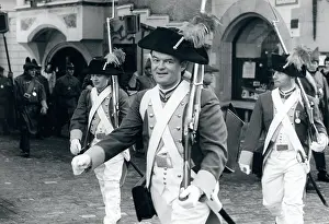 The Japics Historic Image Collection: Men in historical military costume, Lucerne, Switzerland