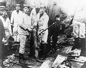 Vindictive: Men of HMS Prince Eugene at Ostend, Belgium, WW1