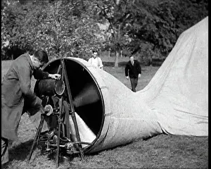 Inflating: Men Inflating a Hot Air Balloon