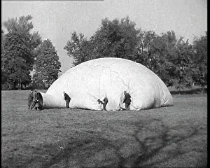 Inflating: Men Inflating a Hot Air Balloon