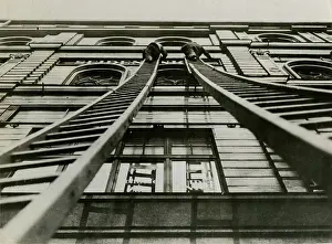 Distorted: TWO MEN UP LADDERS