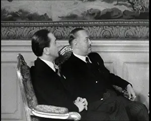 Schuschnigg: Two Men Listening to Kurt Schuschnigg, Austrian