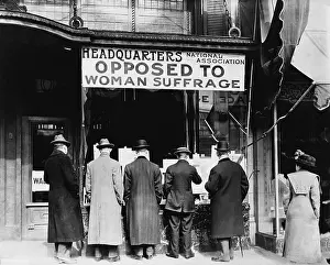 Feminists: Men looking in the window of the National ?