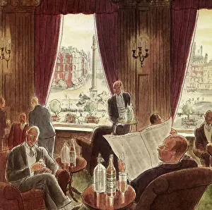 Repose: Men lounge in English Lobby
