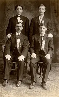 Masonic: Four men in masonic regalia, USA
