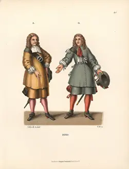 Etcher: Men in mid-17th century costume