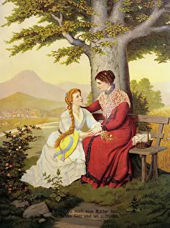 Lohse: men, Mother's advice, colour lithograph, published