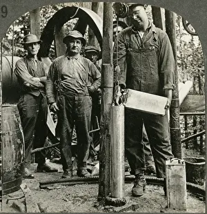 Stereoscope: Men - Occupations - Oil - Industry