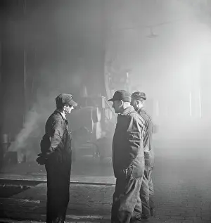 Roundhouse: Men - Occupations - Workers - Railroad